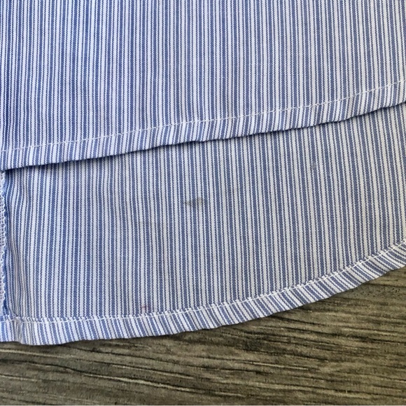 Who What Wear Blue and White Long Sleeve Blouse - Size Small - Picture 11 of 12